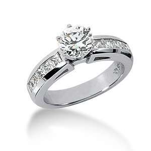    2.70 CT TW Moissanite Engagement Ring/14kt white gold Jewelry