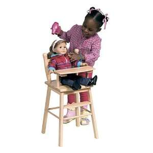  Guidecraft Doll High Chair   Natural Doll House Accessory 