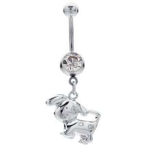   Cute PUPPY Charm Dangle Navel Belly Button Ring FreshTrends Jewelry
