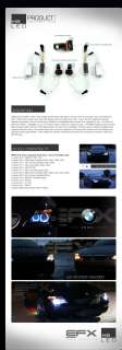 EFX 09+ BMW E90 E91 H8 White LED 6W Angel Eyes Halo  