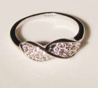18K white gold plated, swarovski crystal , promise Ring  