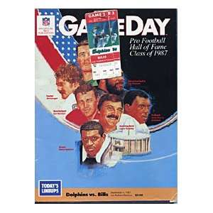  Game Day 1987 Pro Football Hall of Fame Cover Magazine / Game 