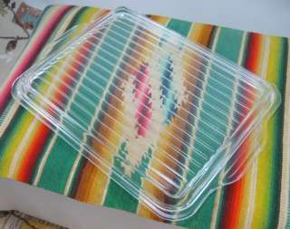 Vintage Pyrex Clear Ridged Glass Large Refrigerator Dish Replacement 