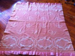 VINTAGE ORR HEALTH REVERSIBLE WOOL BLANKET NICE  