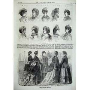   Womens Fashion 1869 Robes Mantles Bonnets Hats Paris