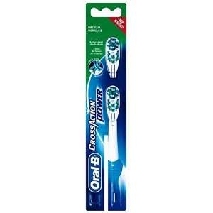  Oral B  Cross Action Medium toothbrush heads   2 per pack 