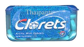 box of CLORETS Refreshing flavored gum  Arctic Mint  
