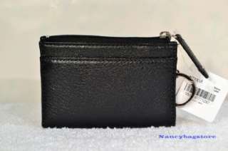 NWT Coach 46678 Madison Leather Mini Skinny Wallet (Black)  