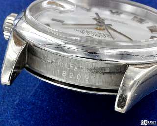 Mens 18K White Gold Rolex Day Date Ref 118209 C.2001 Bracelet  