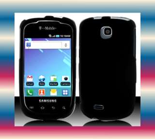 Black Samsung Dart SGH T499 Faceplate Snap on Phone Cover Hard Case 