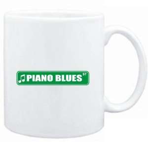  Mug White  Piano Blues STREET SIGN  Music Sports 