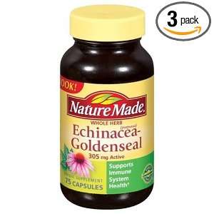  Nature Made Echinacea Goldenseal 305mg, 75 Capsules (Pack 