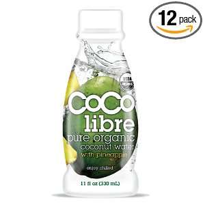 Coco Libre Organic Pineapple Coconut Water, 11 Ounce (Pack of 12 