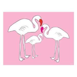 Pink Flamingo Giclee Poster Print by Avalisa , 12x9