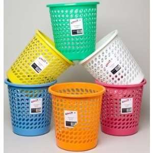  Slotted Plastic Waste Basket Case Pack 48 
