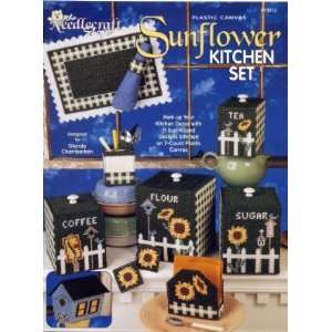    PLASTIC CANVAS SUNFLOWER KITCHEN SET Arts, Crafts & Sewing