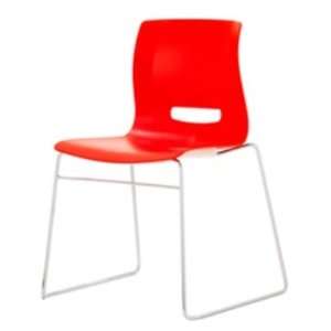   Armless Guest Side Dining Plastic Chair, Sled Base