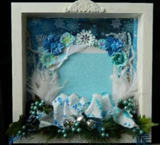 MOMZ Christmas Winter 3d Display Frame Pre Made Scrapbook Page Style 