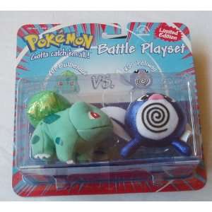  Pokemon Bulbasaur #01 & Poliwag #60 Battle Playset Toys & Games