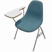 Eames Teal Fabric Fiberglass Side Shell Chair  