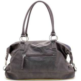 Women designer inspired shoulder bag handbag grey  