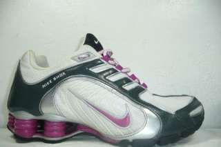Nike Shox Navina Womens Size 7 Running Training Shoes Pink Blue NZ 