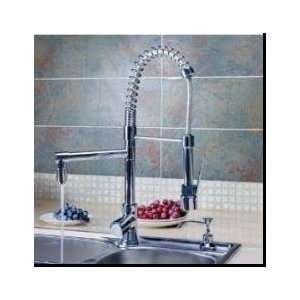   Pre rinse Spring Kitchen Faucet with Two Swivel Spouts, Chrome Home