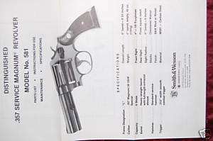 SMITH & WESSON MODEL 581 MANUAL  