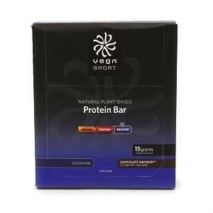  Vega Sport Protein Bars, Chocolate Saviseed, 12 ea Health 
