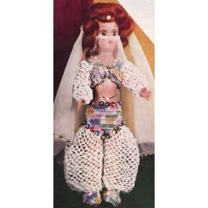  Crochet PATTERN to make   QUEEN of SHEBA Belly Dancer Doll Clothes 