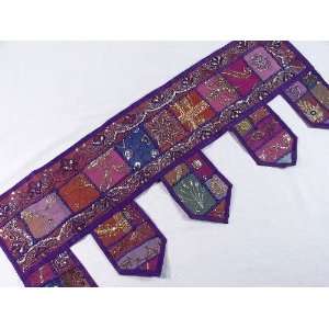  Purple Handmade Window Fabric Valance Tapestry Decor