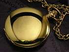 Antique Style Simple Design Golden Globe Pocket Man Watch Free Gift 
