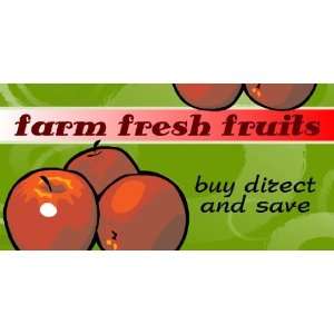  3x6 Vinyl Banner   Fresh Fruit Buy Direct and Save 