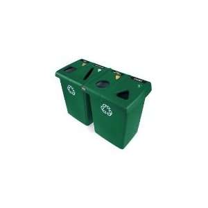 Rubbermaid 1792373   Recycling Station, (4) 23 gal Slim Jim Containers 