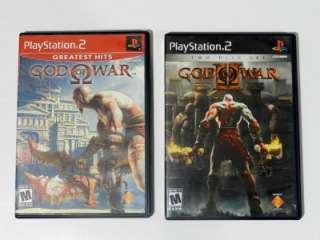 PLAYSTATION 2 GOD OF WAR LOT GOW II 2 DISK SET GREATEST HITS PS1 PS2 