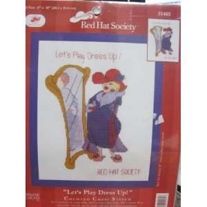  Red Hat Society Lets Play Dress Up Counted Cross Stitch 