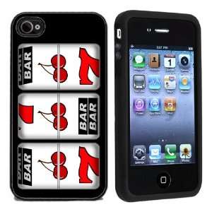  Rubber Slot Machine Reels iPhone 4 or 4s Case / Cover 