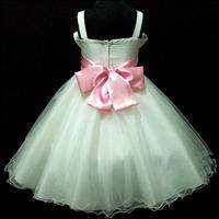 Pink Communion Festival Wedding Party Girl Dress SZ 3 4  