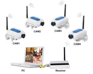 4CH Complete DIGITAL Wireless Security Surveillance Camera System Kit