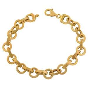    14 Karat Rose Gold Angular Cable/ Rolo Bracelet (7.5 Inch) Jewelry