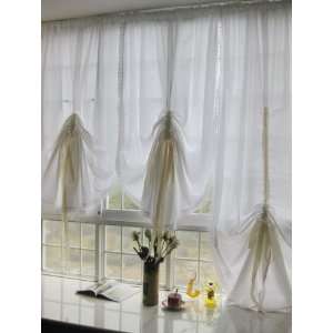    Vintage Cute lace decorated Pull up Cotton Curtain