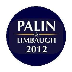 PALIN / LIMBAUGH 2012 Logo Political Pinback Button 1.25 Pin / Badge 