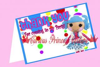   Birthday invitations party lala rag doll thank you cards notes  