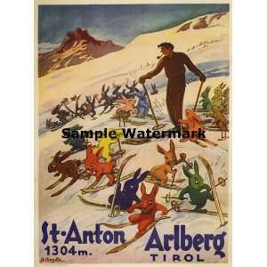  Ski St Anton Arlberg School Rabbits Hannes Schneider 