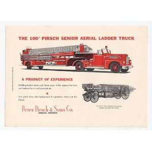  1965 Pirsch Senior Aerial Ladder Fire Truck 1890 Horse 