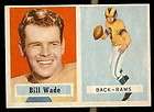 1957 TOPPS BILL WADE EX CONDITION RAMS #34