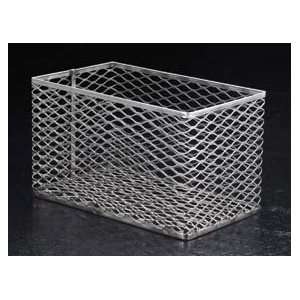  Test Tube Baskets, Stainless Steel, Black Machine, Square 