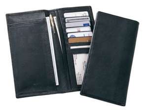 Business leather travel card id check book cover holder  