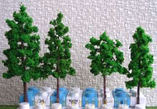 80 pcs Assorted Green Model Trees for HO N scale scene  