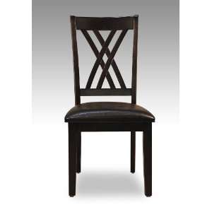  Double X Back Dining Side Chair with Upholstered Seat   MON ES 2 57 K